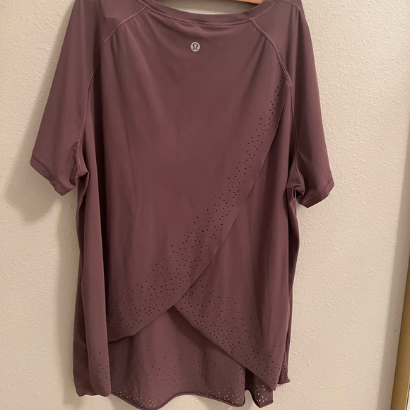 Purple lululemon shirt with cross back - Picture 3 of 3